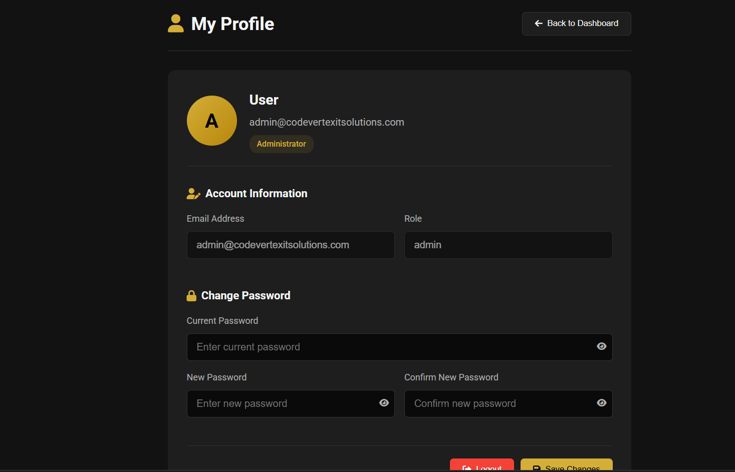 Account settings