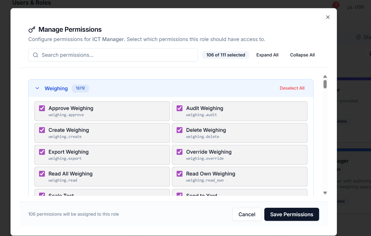 Manage permissions